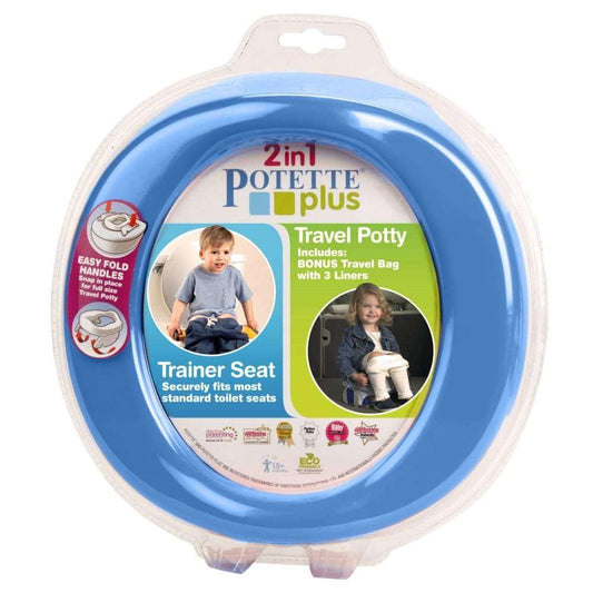 Faltbares Reisetöpfchen Potette plus 2 in 1 mit 3 Einmaltüten Töpfchen von Potette bei wandelwissen.com