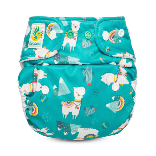 Einfaches Doodush One Size Stoffwindel Sparset mit Prefolds (3-14 kg)