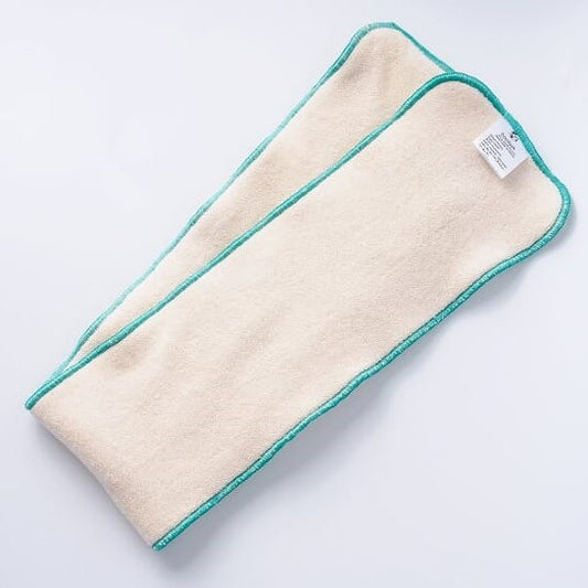 Doodush lange, breite Saugeinlage Größe L grün (12×70 cm) Prefold/vorgefaltete Einlage von Doodush bei wandelwissen.com