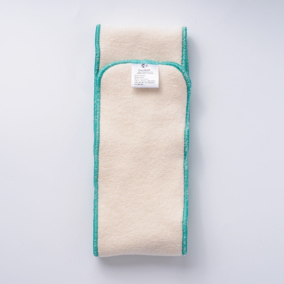 Doodush lange, breite Saugeinlage Größe L grün (12×70 cm) Prefold/vorgefaltete Einlage von Doodush bei wandelwissen.com