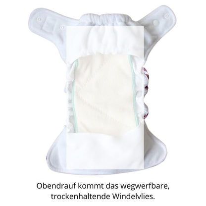 Einfaches Doodush One Size Stoffwindel Sparset mit Prefolds (3-14 kg)