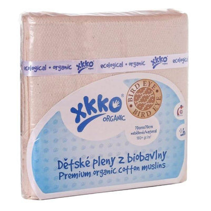 XKKO Bird Eye Mullwindeln 70x70 cm aus Bio-Baumwolle – Basiseinlage (5er-Pack) Mullwindel/Tuch von XKKO bei wandelwissen.com