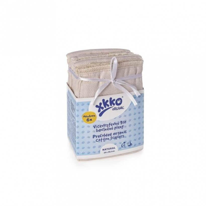 XKKO Prefolds aus Biobaumwolle (6er-Pack) Prefold/vorgefaltete Einlage von XKKO bei wandelwissen.com