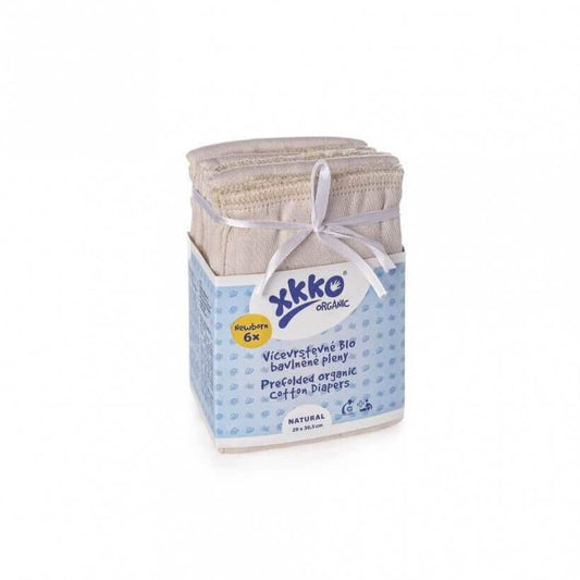 XKKO Prefolds aus Biobaumwolle (6er-Pack) Prefold/vorgefaltete Einlage von XKKO bei wandelwissen.com