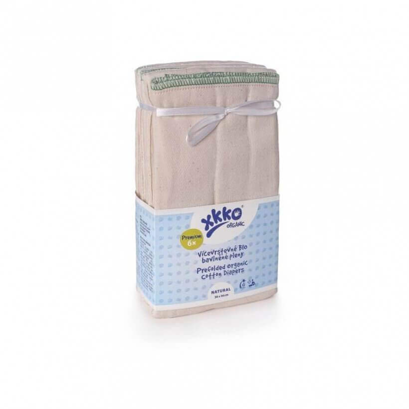 XKKO Prefolds aus Biobaumwolle (6er-Pack) Prefold/vorgefaltete Einlage von XKKO bei wandelwissen.com